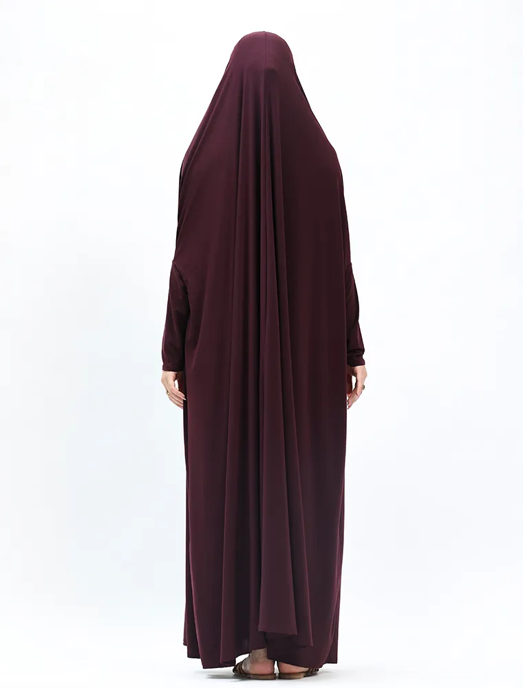 Bordeux Jersey Jilbab